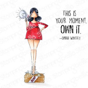 Curvy Girl with a MESSAGE rubber stamp